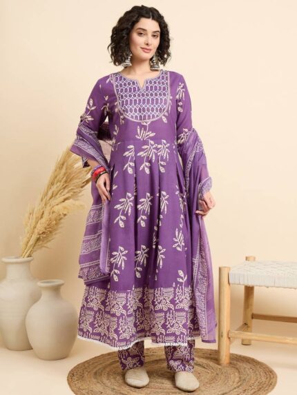 Women's Blue Cotton Night Suit | Soft & Comfortable Sleepwear | Regular Fit | Size M, L, XL | ₹499